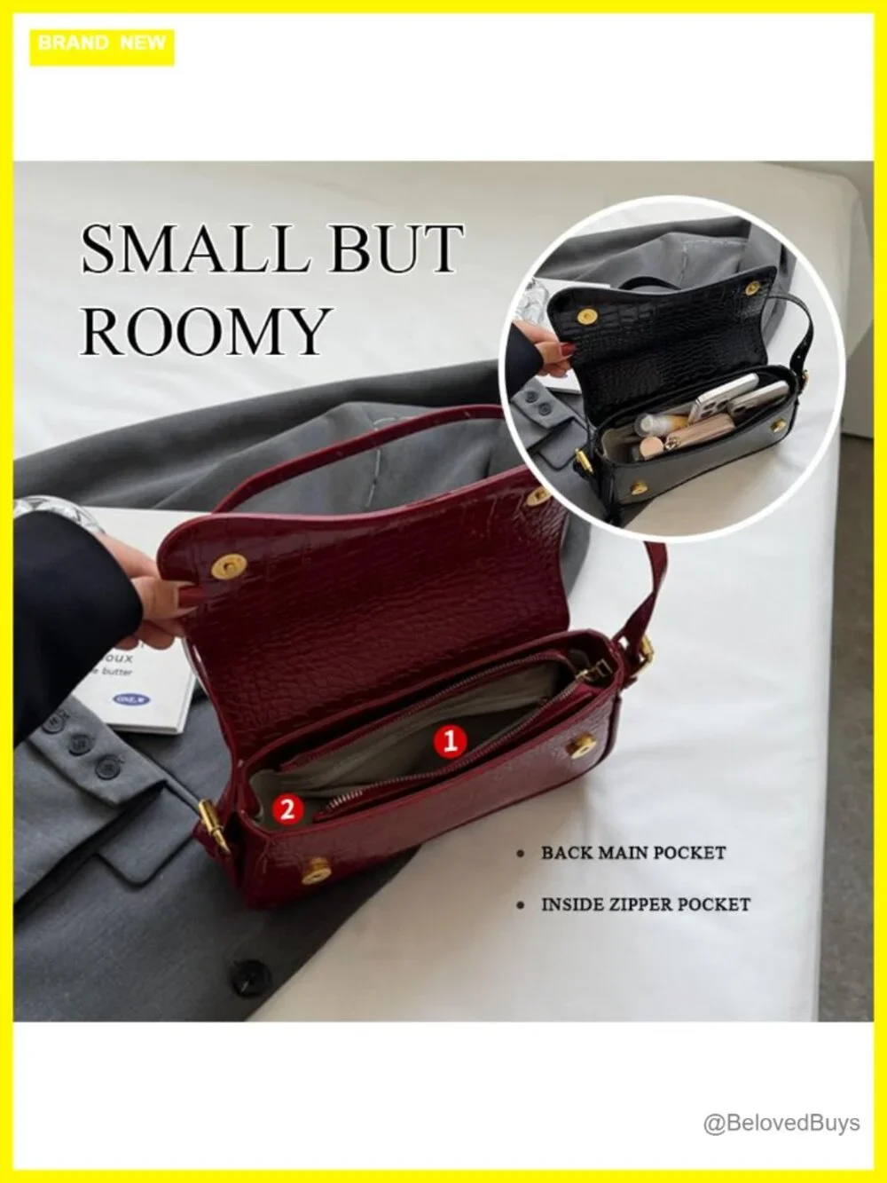Faux Leather Y2K Shoulder Bag Crossbody Purse for Women